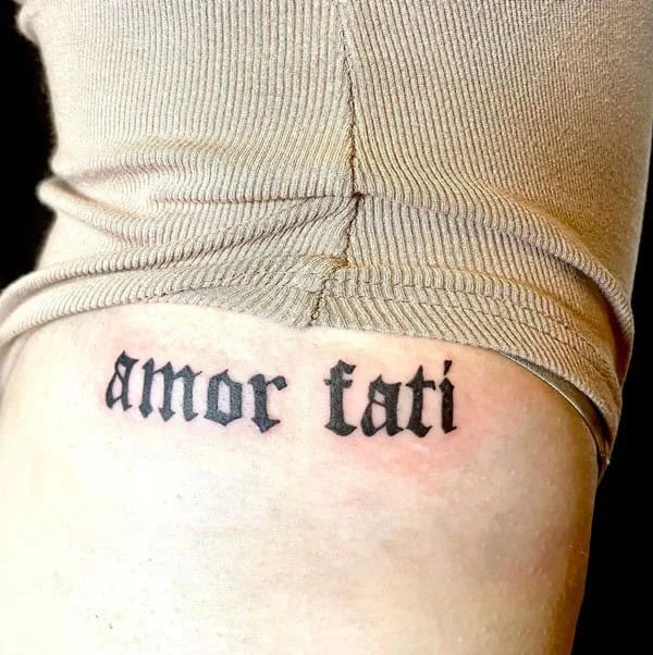 Geometric Amor Fati Tattoo