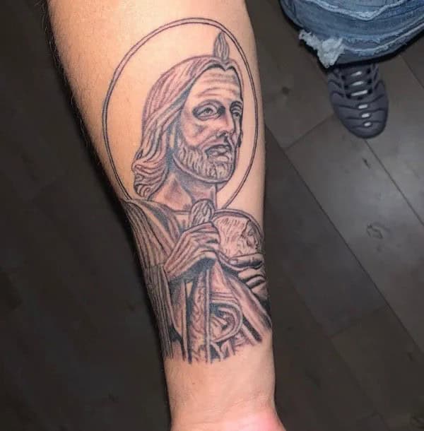 San Judas Flag Tattoo