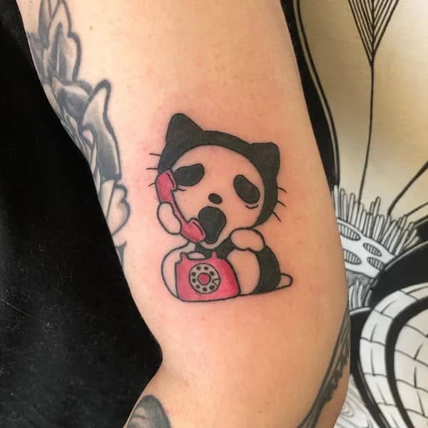 Ankle Hello Kitty Tattoo