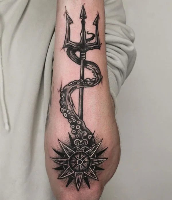 Trident Kraken Tattoo