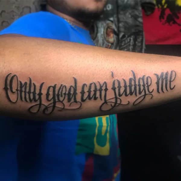 More Unique “Only God Can Judge Me” Tattoos To Take Inspiration From