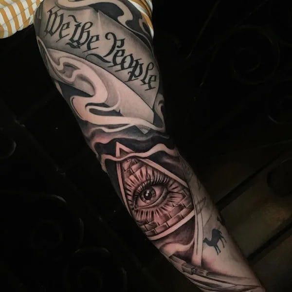 We The People Sleeve Tattoo