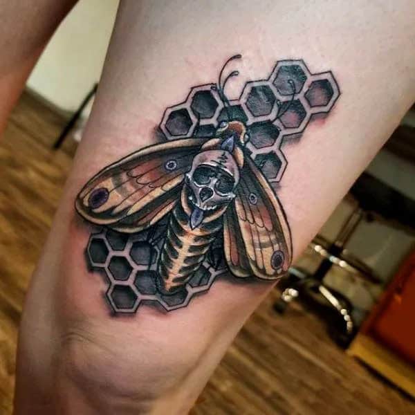 Skull Bee Tattoo