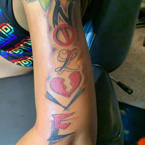 More Notable No Love Tattoo Designs You Would Like To Choose!