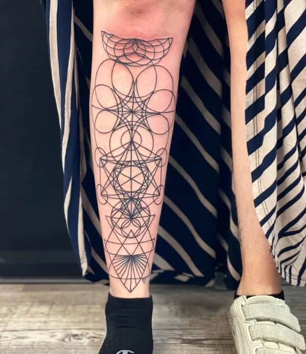 Geometric Patchwork Tattoo