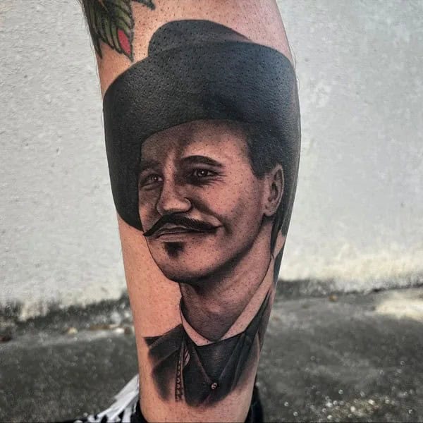 Doc Holliday Chest Tattoo