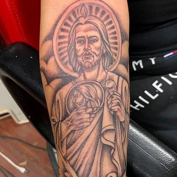 San Judas Flag Tattoo