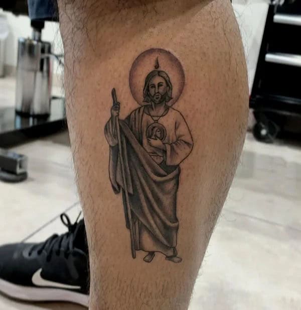 San Judas Flag Tattoo