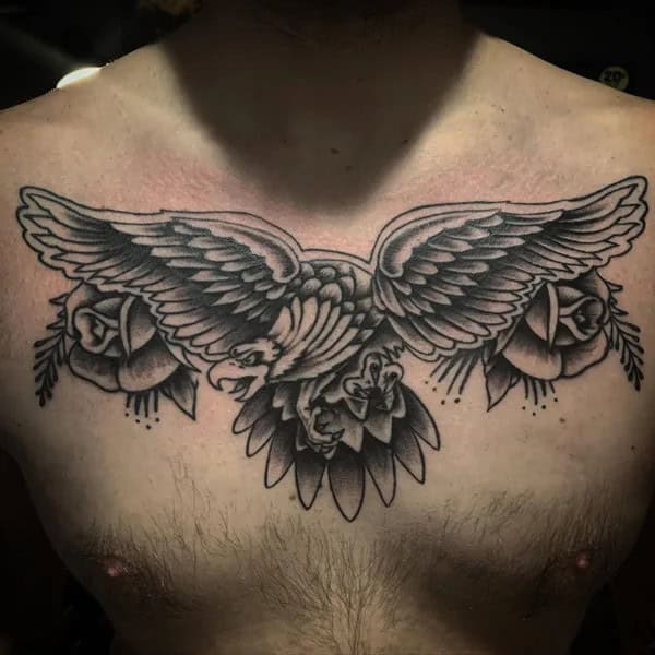 Eagle Tattoo on the Chest