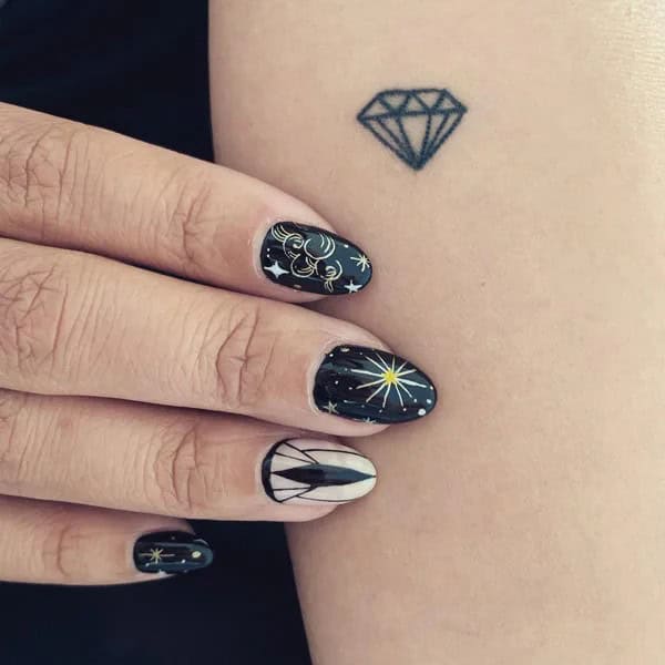 Diamond Outline Tattoo