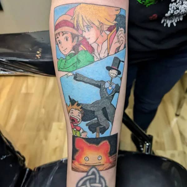 Sleeve Howl’s Moving Castle Tattoo