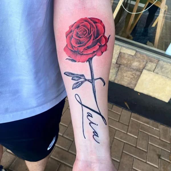 Rose Forearm Tattoo