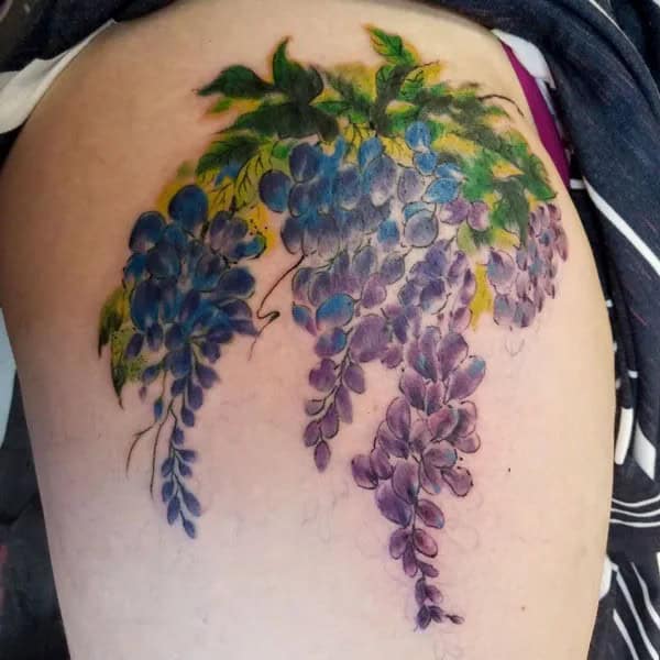 Wisteria vine tattoo