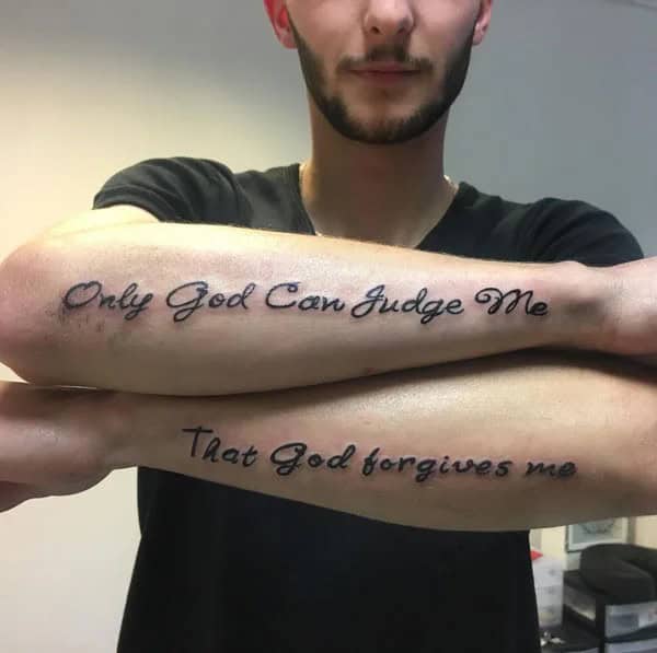 More Unique “Only God Can Judge Me” Tattoos To Take Inspiration From