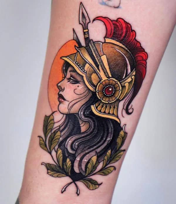 Old School Athena Tattoo