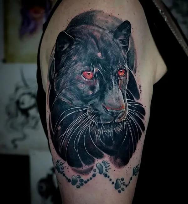 Black Panther Arm Tattoo