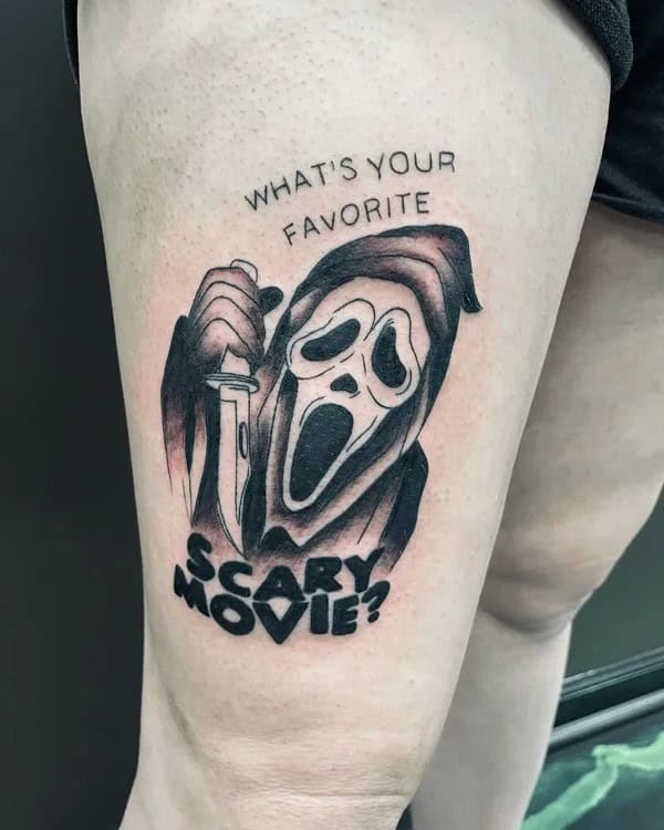 Ghostface Tattoo On Arm