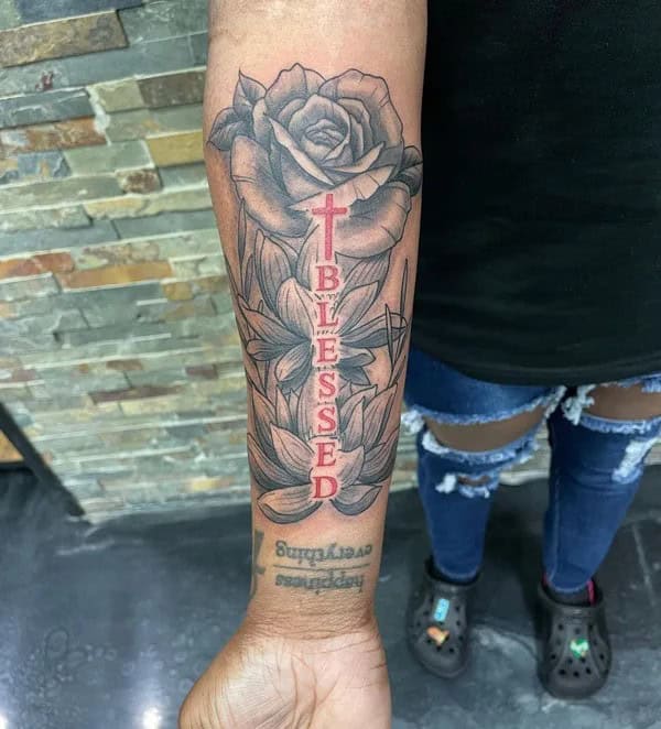 Blessed Forearm Tattoo