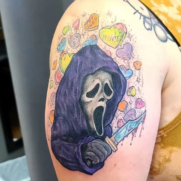 Scream Wrist Tattoo