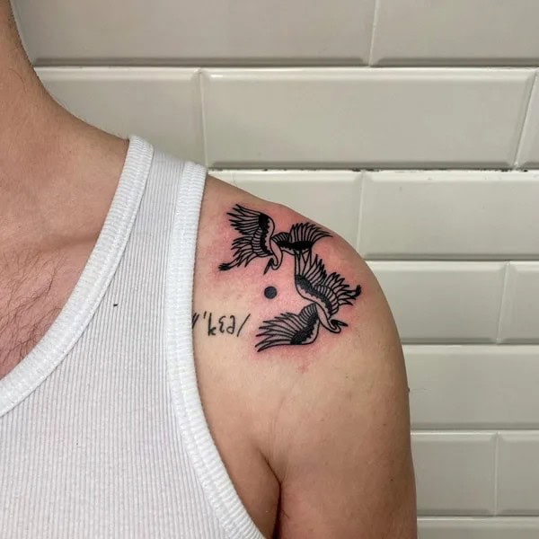 Birds on Shoulder Tattoo