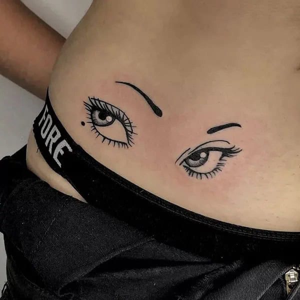 Geometric Junji Ito Tattoo