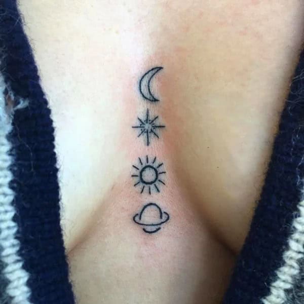 Small Sternum Tattoo