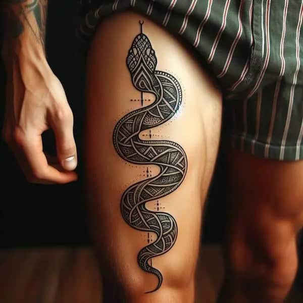 Tribal Snake Tattoo