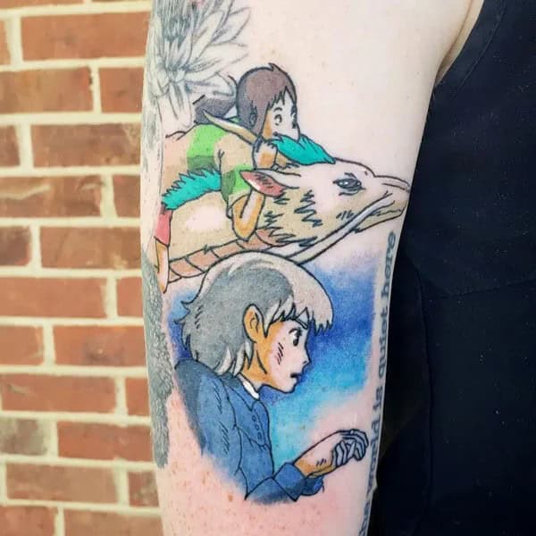 Sleeve Howl’s Moving Castle Tattoo