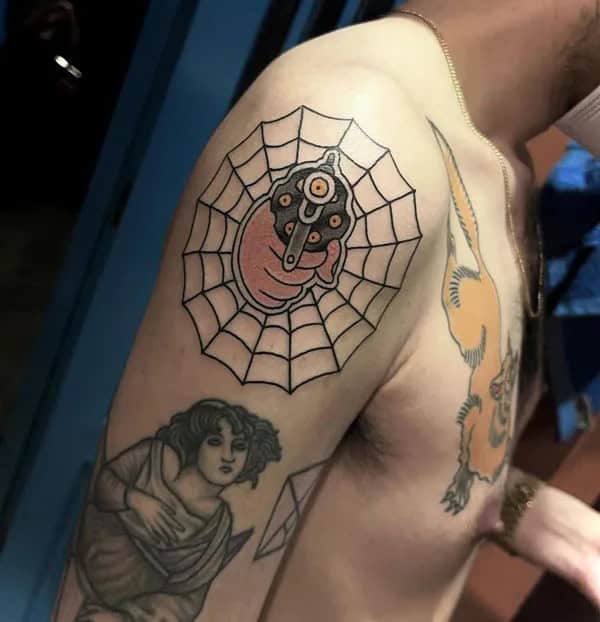 Spider Web Prison Tattoo