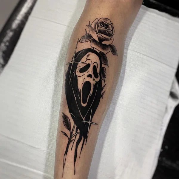 Ghostface Tattoo On Arm