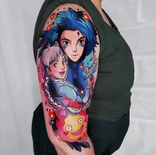 Sleeve Howl’s Moving Castle Tattoo