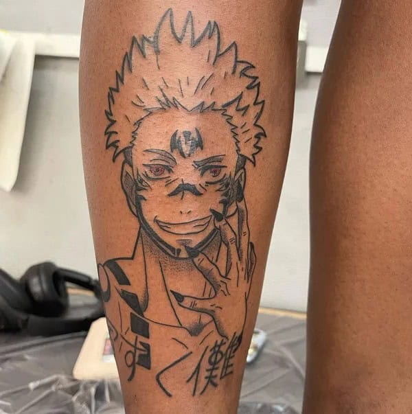 “Jujutsu Kaisen” Neck Tattoo