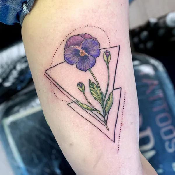 Basic Geometric Violet Tattoo