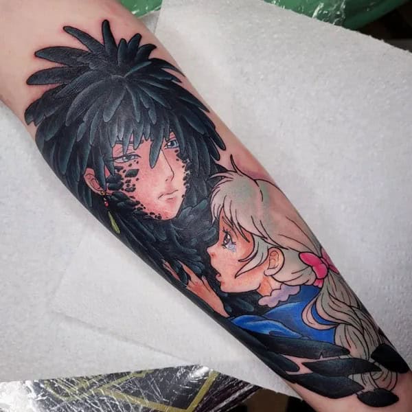 Sleeve Howl’s Moving Castle Tattoo