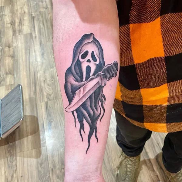 Scream Wrist Tattoo