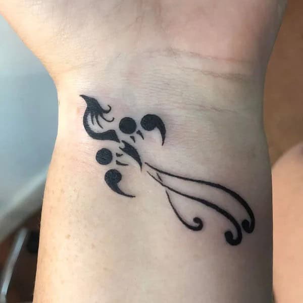 Semicolon Phoenix Tattoo