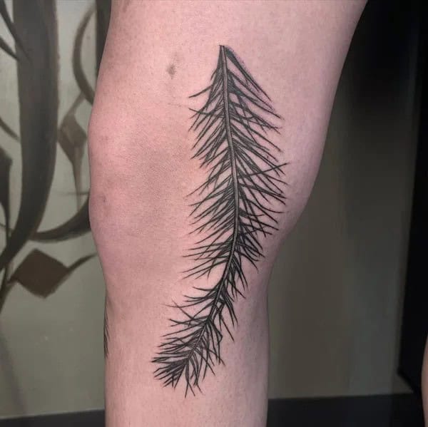 Pine Tree Branch Tattoo