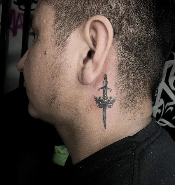 Sword Neck Tattoo