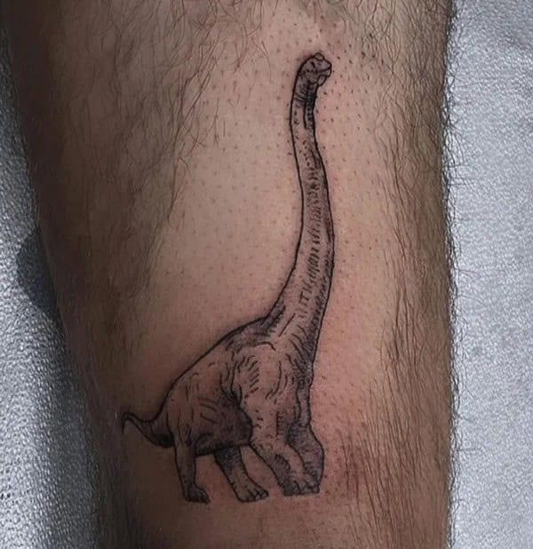 Long Neck Dinosaur Tattoo