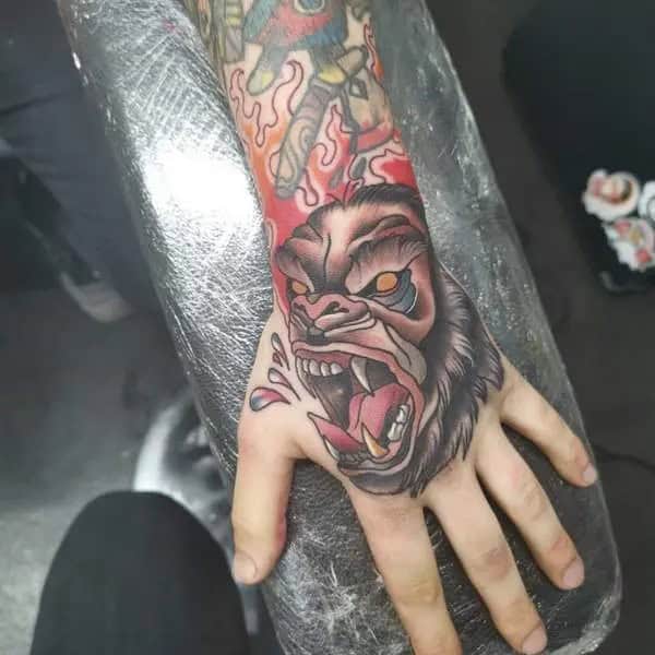 Gorilla Hand Tattoo