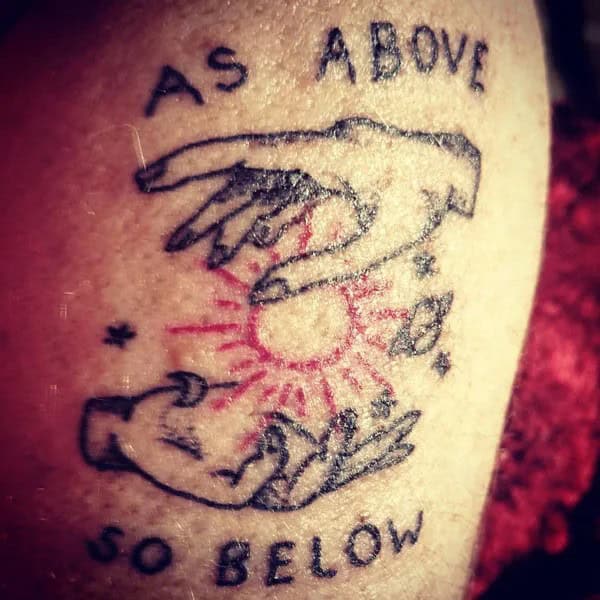 Heart “As above, so below” Tattoo