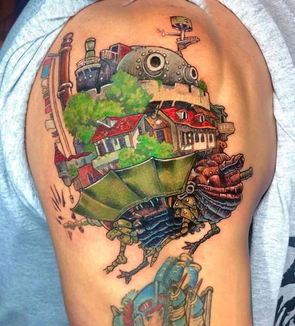 Sleeve Howl’s Moving Castle Tattoo