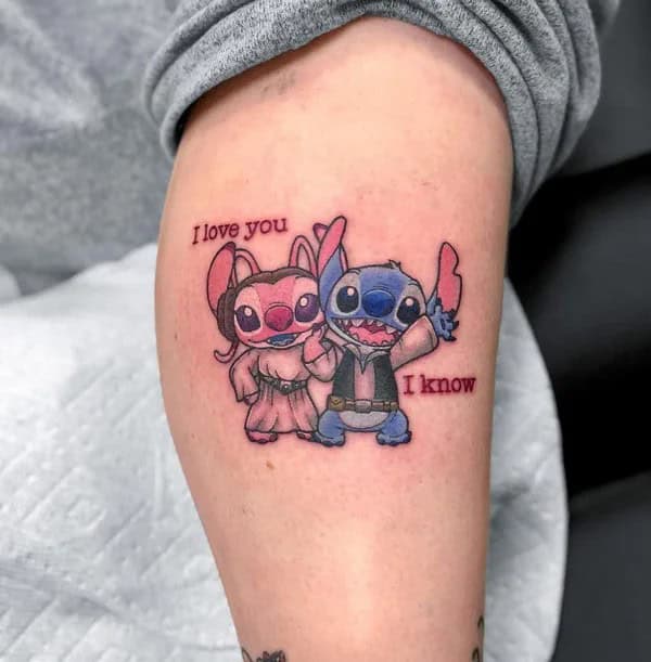 Stitch and Angel Tattoo