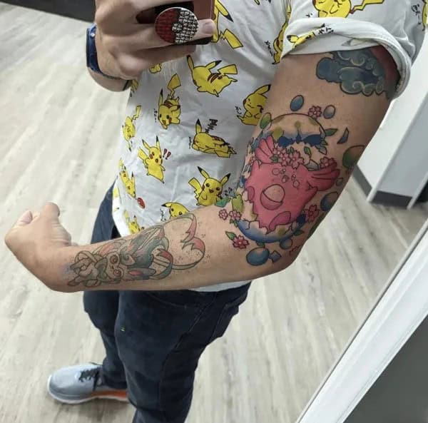 Pokemon Sleeve Tattoo