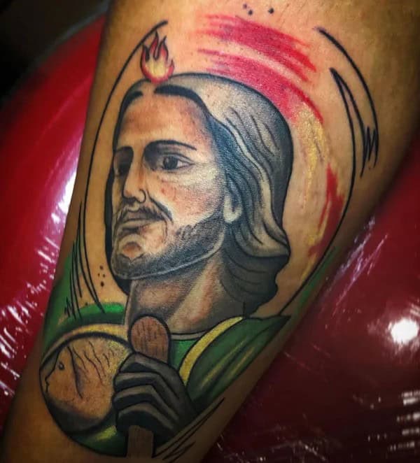 San Judas Flag Tattoo