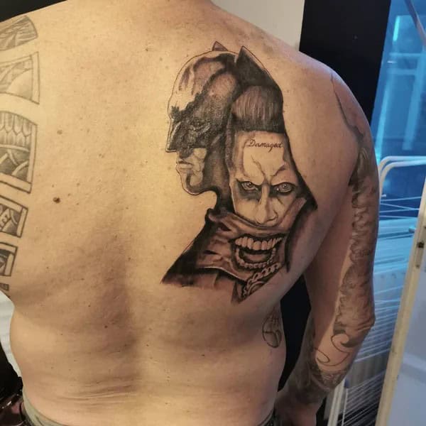 Joker Back Tattoo