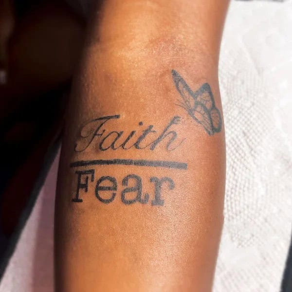 “Faith Over Fear” Cancer Tattoo