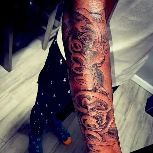 Fear God Tattoo on Forearm