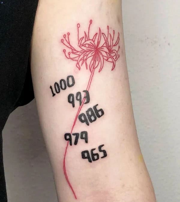 Demon Slayer Spider Lily Tattoo