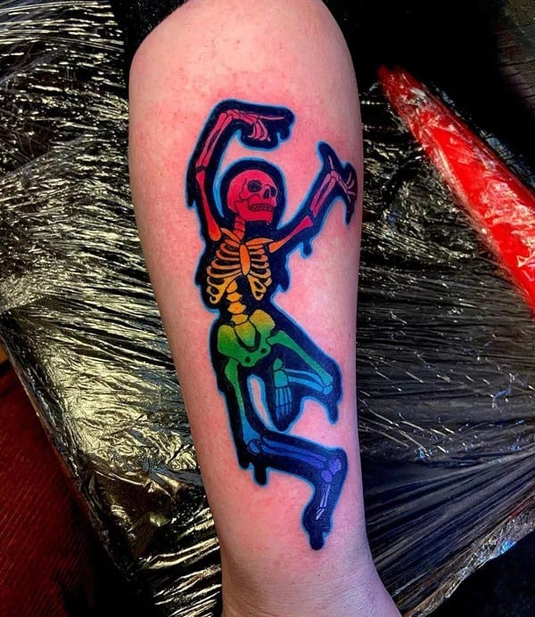 Dancing Skeleton Tattoo